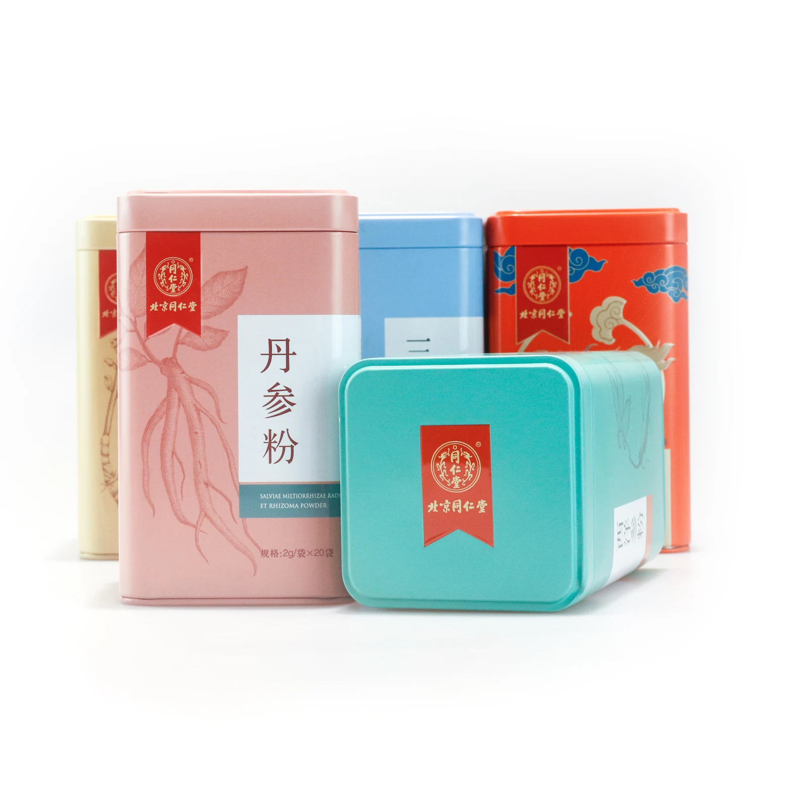 Wellness tin packaging — Huali collection